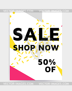 Bright colorful eye catching poster template - vector clipart