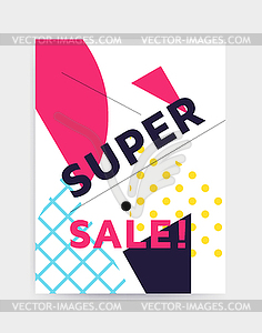 Bright colorful eye catching poster template - vector clipart