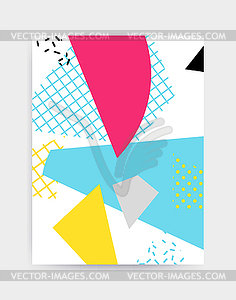 Bright colorful eye catching poster template - vector clipart