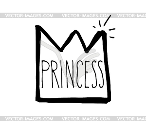 Princess. cartoon sketch background - vector image