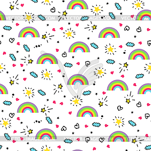 Seamless Pattern Doodle - vector clip art