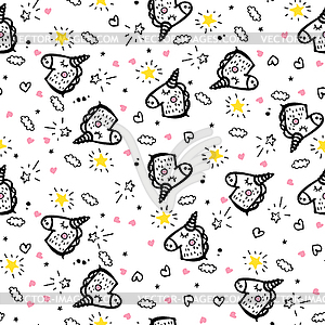 Seamless Pattern Doodle - vector image