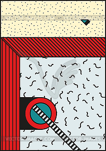 Poster, composition in 80 90 vintage style - vector image