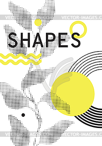 Colorful poster trend geometric shapes - royalty-free vector image
