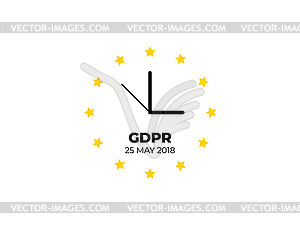 GDPR - General Data Protection Regulation - vector clip art