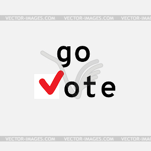 Go vote. Symbols template. Check marks - vector image