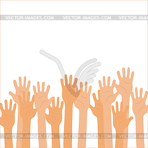 Up hands. Teamwork, voting - vector EPS clipart