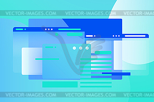 Web pages design composition. Gradient network - vector EPS clipart