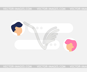 New Chat messages Flat design - vector image