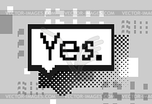 8-битные формы речи. Привет - векторный рисунок