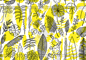 Floral seamless pattern. nature bright background - vector clipart