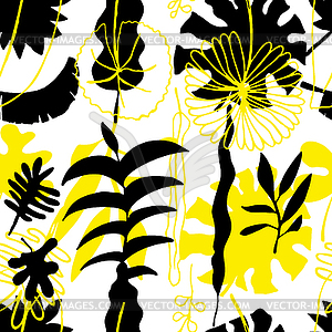 Floral seamless pattern. nature bright background - vector clipart / vector image