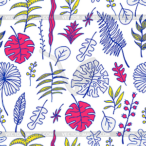 Floral seamless pattern. nature bright background - vector clipart
