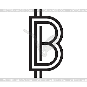 Abstract . Bitcoin technology - vector clip art