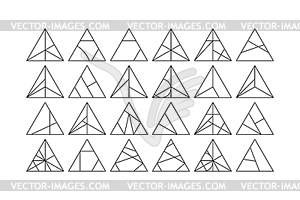 Набор элементов треугольника - векторный графический клипарт