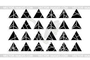 Triangle design elements set - vector clip art