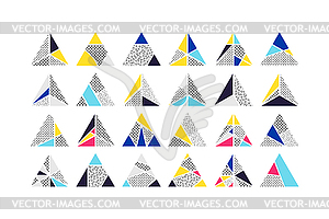 Triangle design elements set - vector clip art