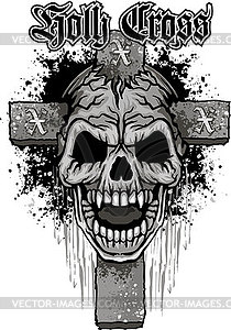Grunge skull 40 - vector clipart