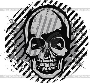 Grunge skull 0 - vector clip art