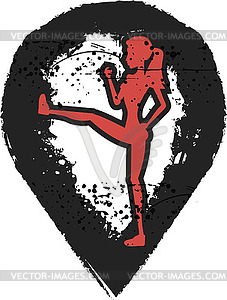 Fitness grunge pointer 0 - vector clipart