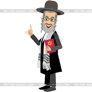 Jew with book 0 - vector image