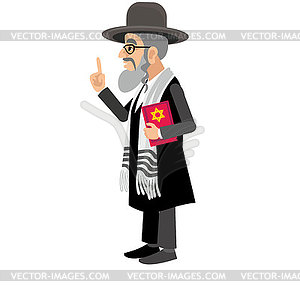 Jew with book 0 - vector clipart