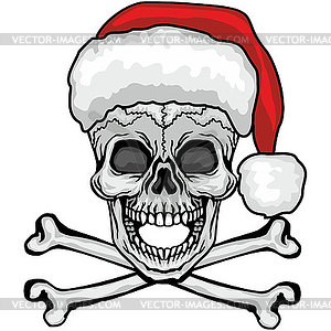 Christmas skull 0 - vector clipart