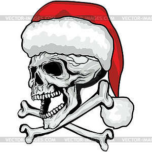 Christmas skull 0 - vector clipart