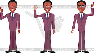 Black man 0 - vector image