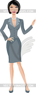 Business woman - vector clip art