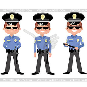 Flat cop 0 - vector image