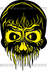 Grunge skull 037 - stock vector clipart
