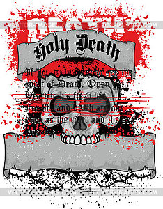 Grunge skull 116 - vector image