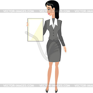 Business woman - color vector clipart