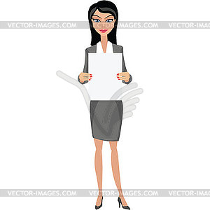 Business woman - vector clip art