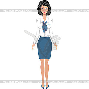 Business woman - color vector clipart