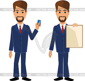 Business man set - royalty-free vector clipart