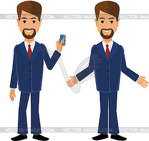 Business man set - vector clipart