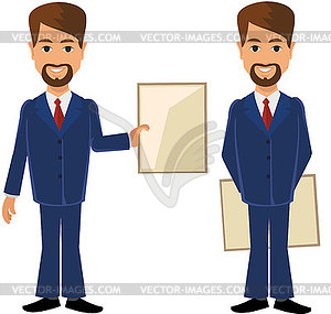 Business man set - vector clipart