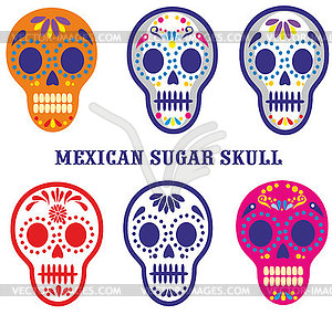 Mexican sugar skull - vector image