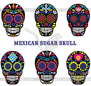 Mexican sugar skull - vector clipart