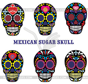 Mexican sugar skull - vector EPS clipart