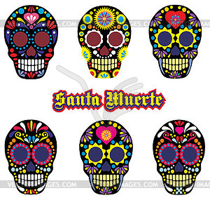 Mexican sugar skull - vector clip art