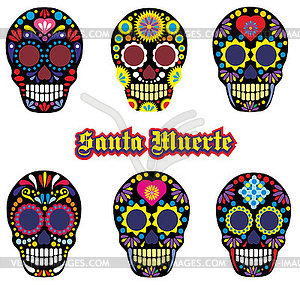 Mexican sugar skull - vector clipart