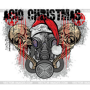 Christmas skull  - vector clipart