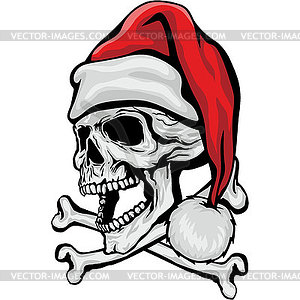 Christmas skull  - vector clipart