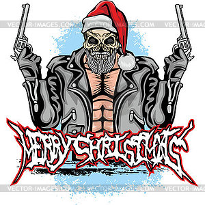 Christmas skull  - vector image