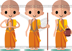 Buddhist monk  - vector image