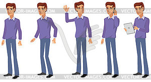 Flat man cherector 00 - vector clipart