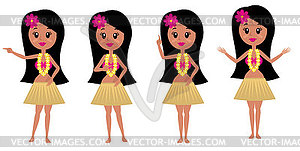 Tribal girl 0 - vector clip art